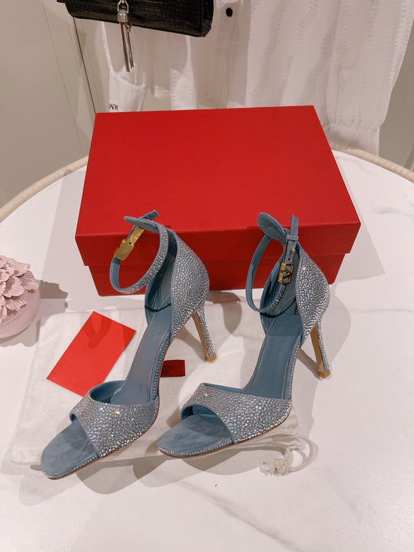 Vlogo Donna Tacco Alto Estivo 85mm Azzurro Chiaro