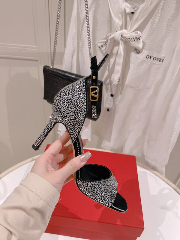 Vlogo Donna Tacco Alto Estivo 85mm Nero