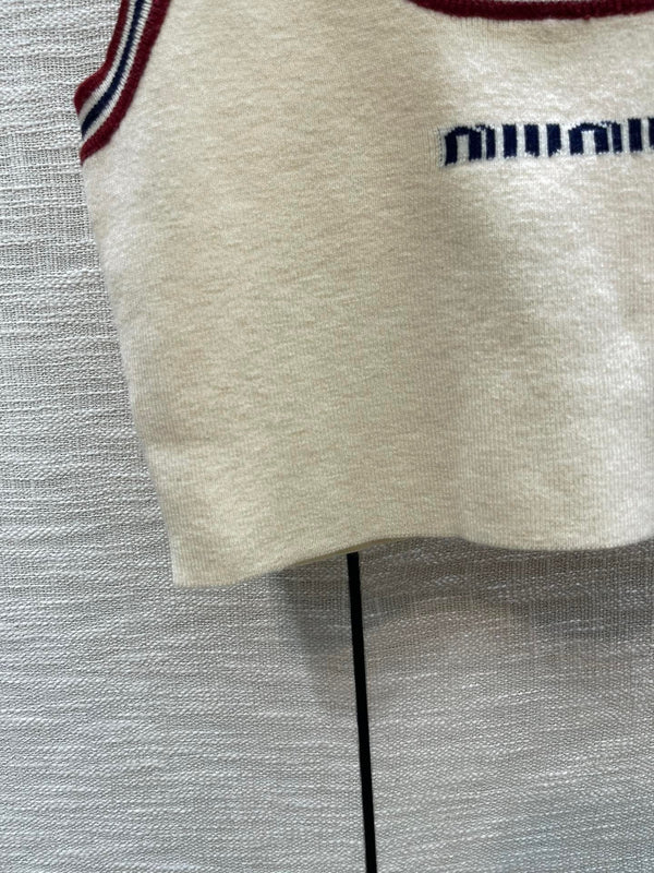 Miu Beige Tank Top and Skirt