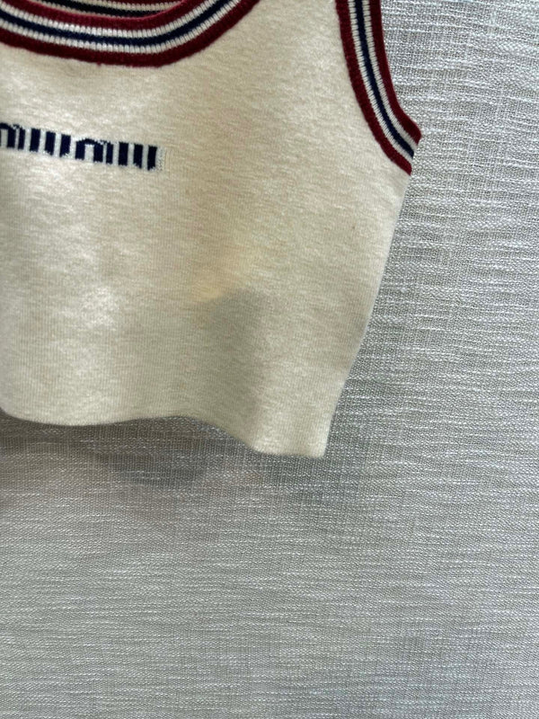 Miu Beige Tank Top and Skirt