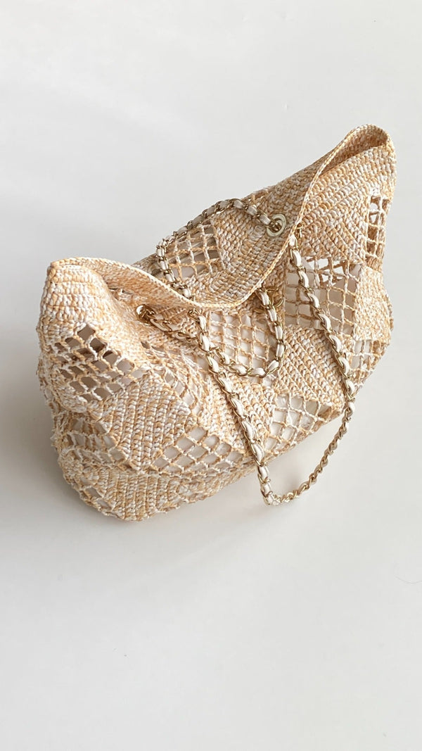 CC 2025 Beach Tote 52 Beige Raffia