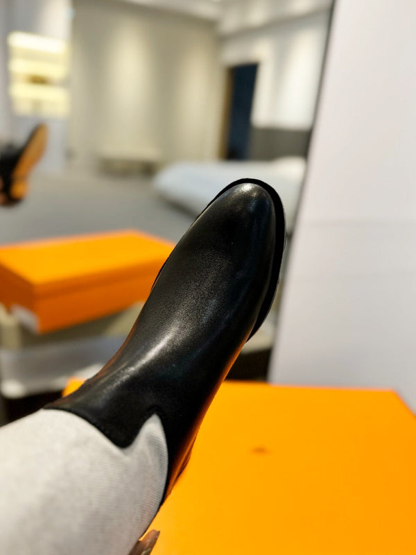 HM Jumping Boot 20mm Black Mix Grey White Cowhide And Tech Fabric  961653