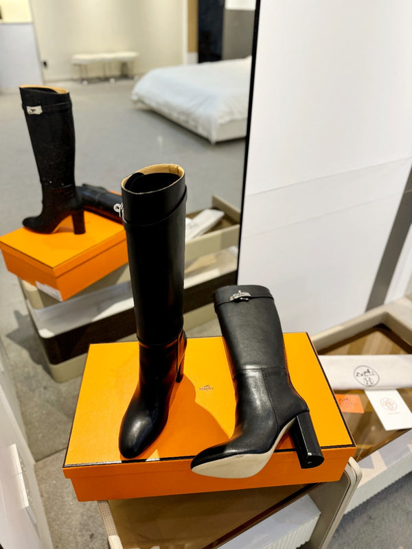 Stivale HM Story 85 in pelle di vacchetta nera 961673