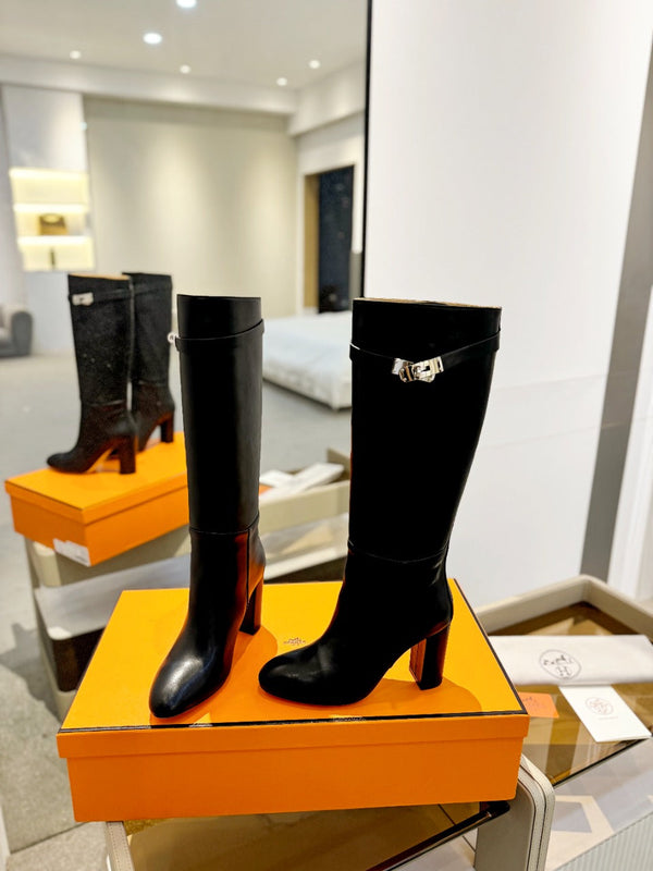 Stivale HM Story 85 in pelle di vacchetta nera 961673