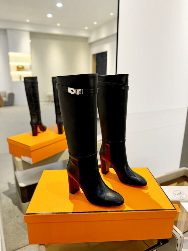 Stivale HM Story 85 in pelle di vacchetta nera 961673