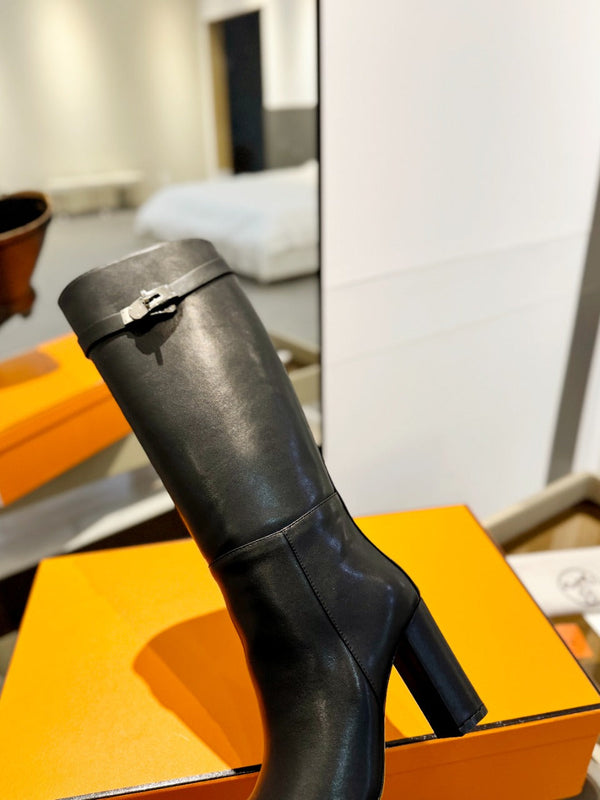 Stivale HM Story 85 in pelle di vacchetta nera 961673