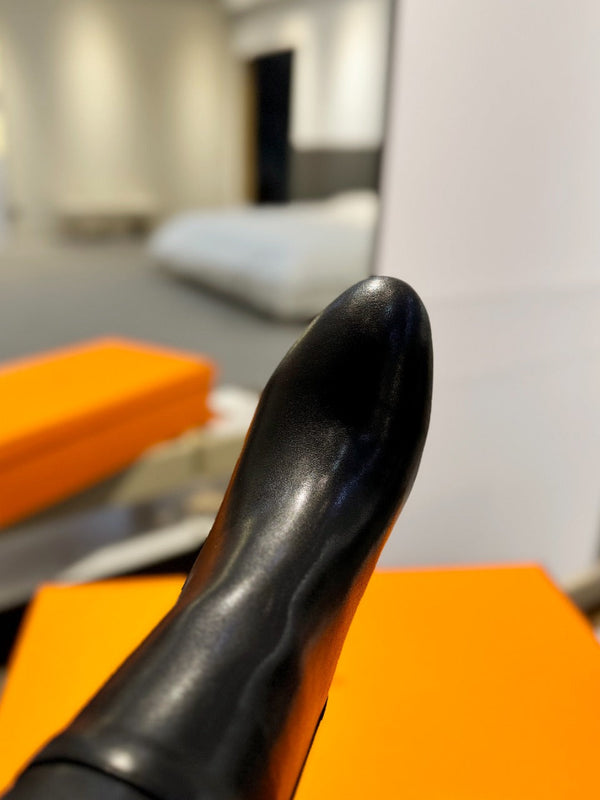 Stivale HM Story 85 in pelle di vacchetta nera 961673