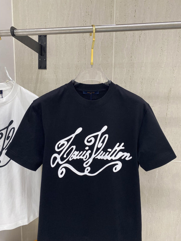 LV T-SHIRT IN BLACK COTTON 239616