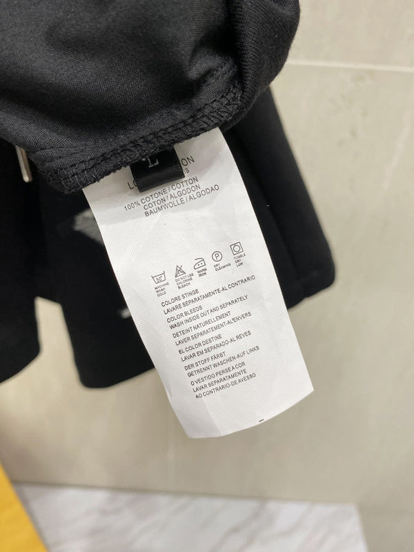 LV CASUAL SHORTS BLACK COTTON STRETCH FABRIC 239609