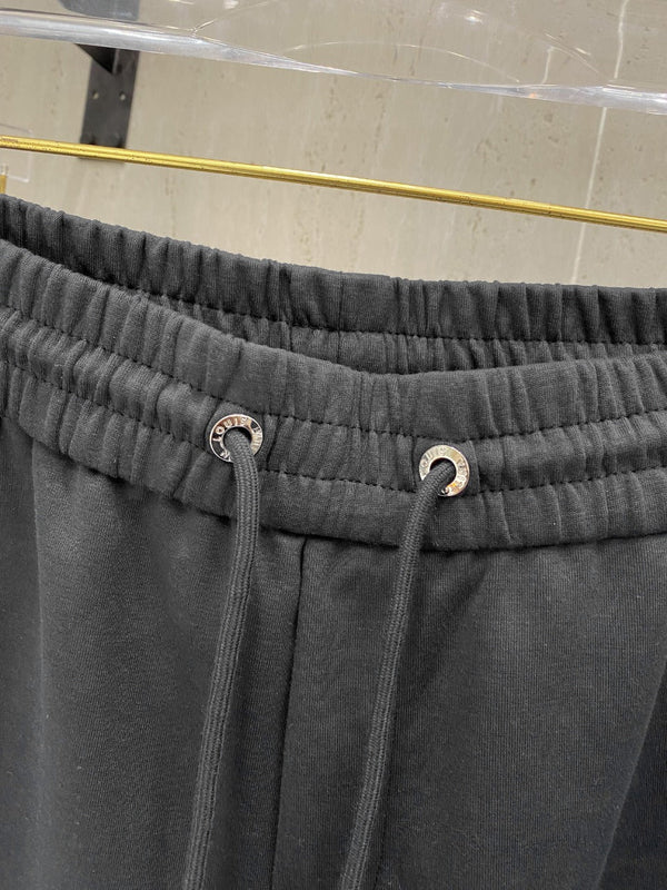 LV PANTALONCINI CASUAL IN COTONE ELASTICIZZATO GRIGIO SCURO 239610