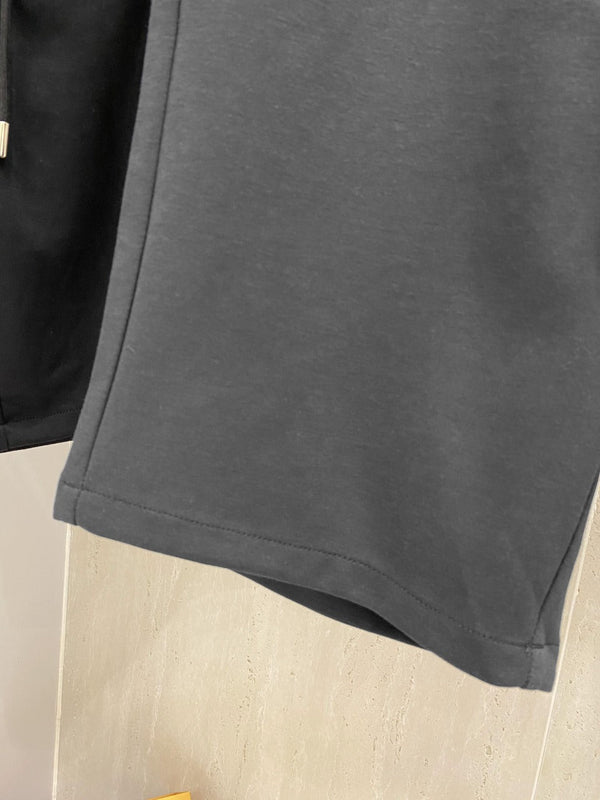 LV PANTALONCINI CASUAL IN COTONE ELASTICIZZATO GRIGIO SCURO 239610