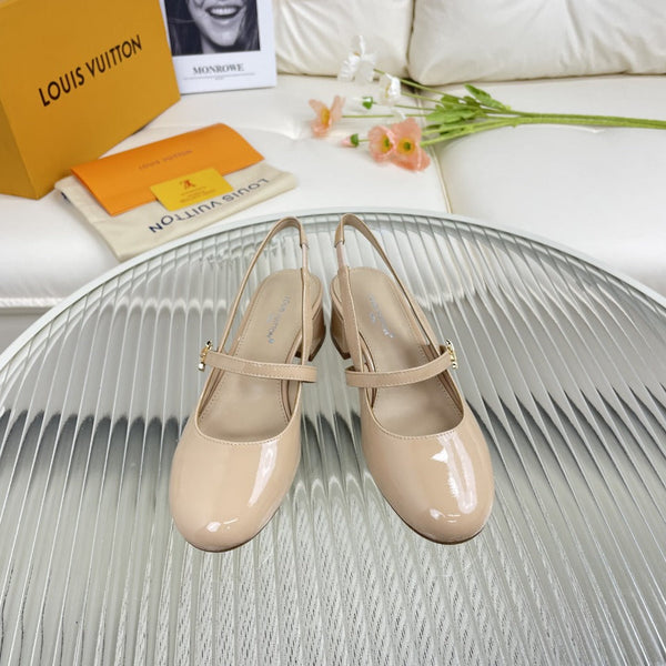 LV Slingback Beige Lambskin