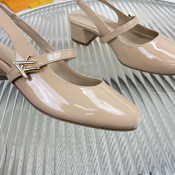LV Slingback Beige Lambskin