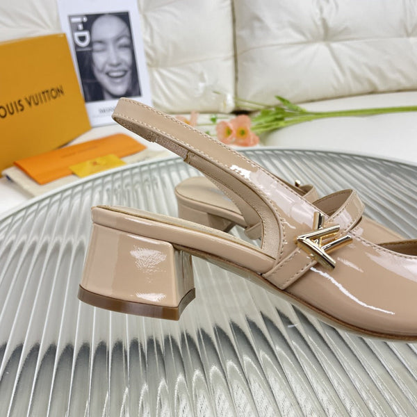 LV Slingback Beige Lambskin