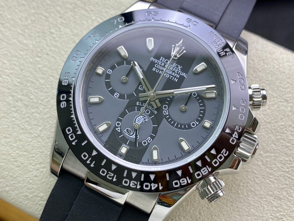 DAYTONA 40 BLACK CERAMIC BEZEL CUSTOM ELEANOR DIAL RUBBER STRAP