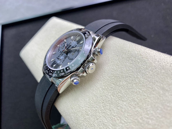 DAYTONA 40 BLACK CERAMIC BEZEL CUSTOM ELEANOR DIAL RUBBER STRAP