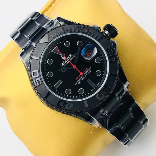 YACHT-MASTER 40 NERO PVD ROSSO GUSTO