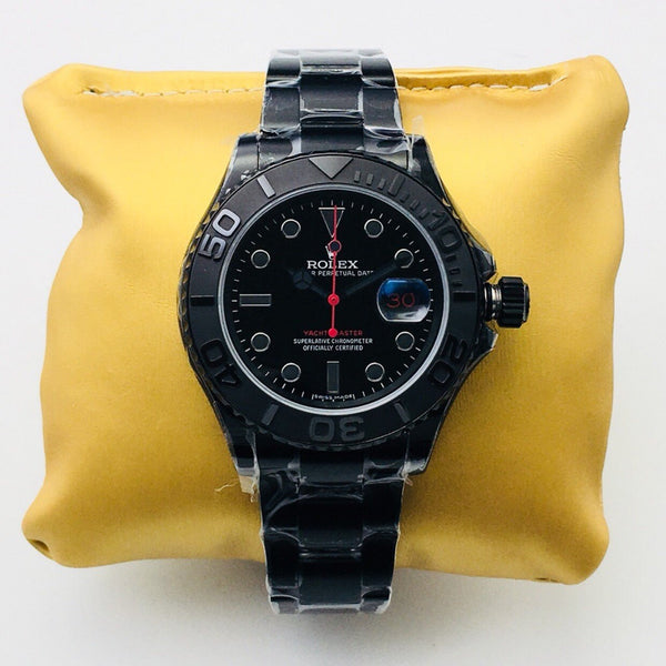 YACHT-MASTER 40 NERO PVD ROSSO GUSTO