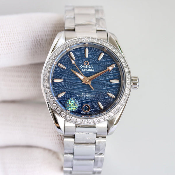 AQUA TERRA 150M CO-AXIAL 34MM STAINLESS STEEL BLUE DIAL