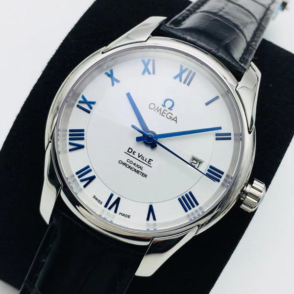 DEVILLE HOUR VISION CO-AXIAL WHITE DIAL LEATHER