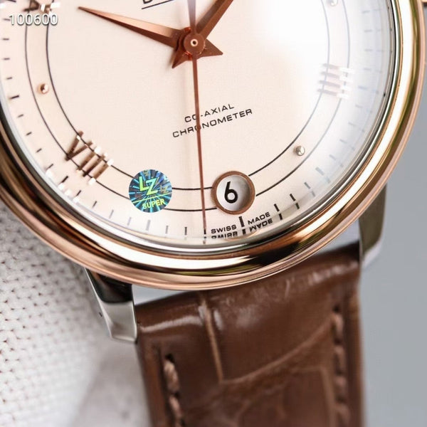 DE VILLE PRESTIGE 36MM ROSE GOLD CASE WHITE DIAL