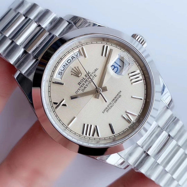 DAY-DATE 41MM STAINLESS STEEL CREAM DIAL