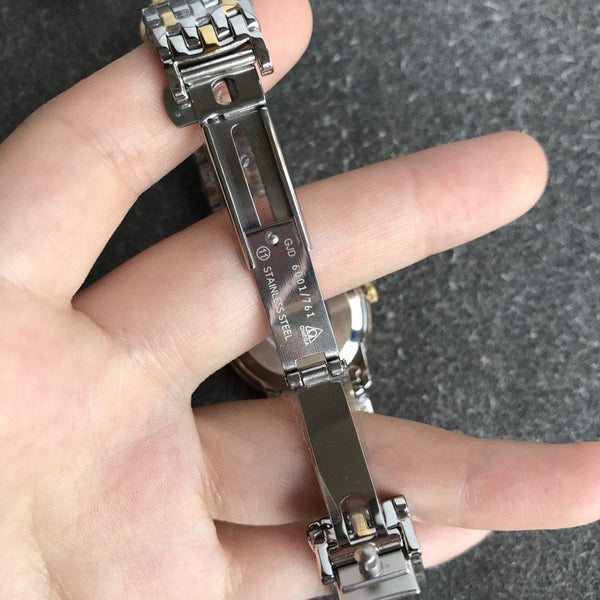 DEVILLE PRESTIGE 27MM QUARTZ GOLD STEEL MOP DIAL