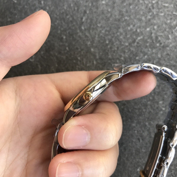 DEVILLE PRESTIGE 27MM QUARTZ GOLD STEEL MOP DIAL