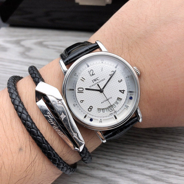 DAVINCI AUTOMATIC STAINLESS STEEL LEATHER