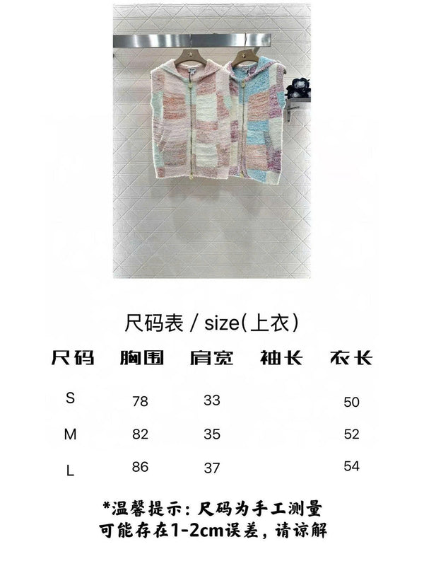 CC Sweater in Navy Blue Gold Wool and Metal Film