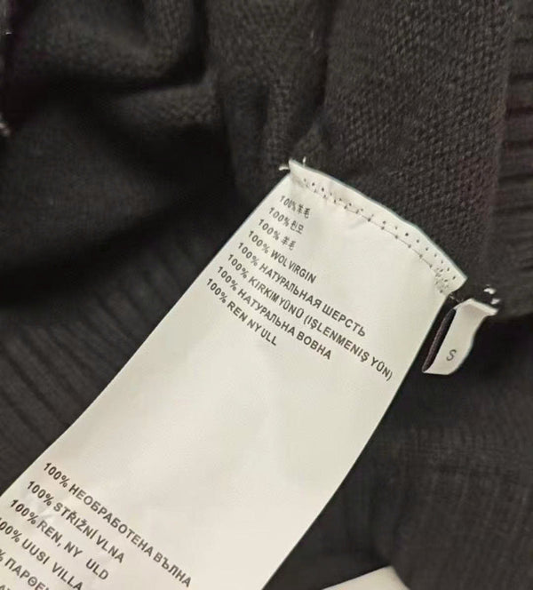 Prad Logo Crew-Neck  Sweater in Natural Wool