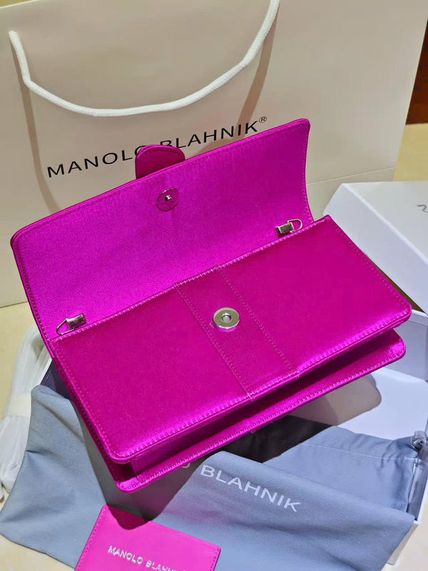 Pochette in raso decorato Manolo Capri in viola