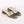 CC Strappy Low Heel Sandals 35mm Black Gold Metallic Suede