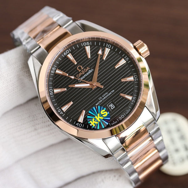 SEAMASTER AQUA TERRA 41MM ROSE GOLD CASE STEEL BRACELET
