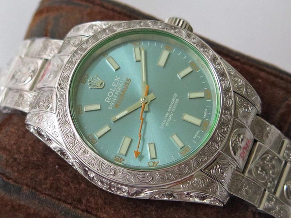 MILGAUSS 40MM STAINLESS STEEL ENGRAVED CASE BLUE DIAL