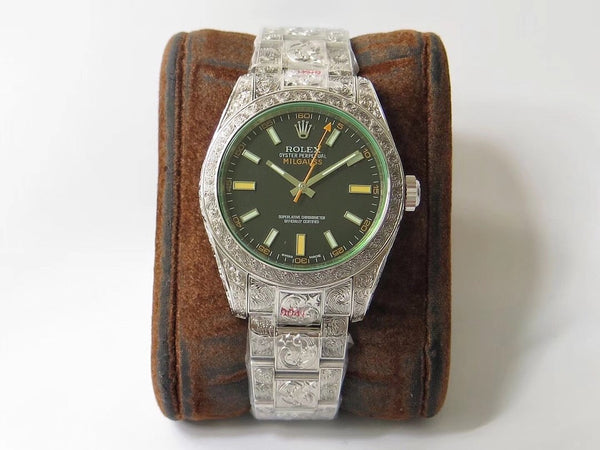 MILGAUSS 40MM STAINLESS STEEL GREEN BLACK ORANGE DIAL