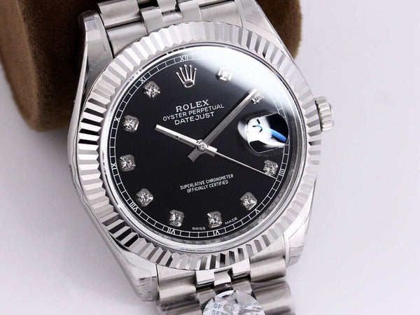 DATEJUST 41MM STAINLESS STEEL DIAMOND NUMERALS