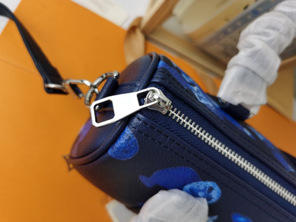 LV KEEPALL XS 21 INK WATERCOLOR COWHIDE LEATHER