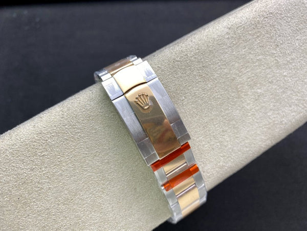 DATEJUST 41MM SMOOTH BEZEL GOLD STEEL GREY DIAL