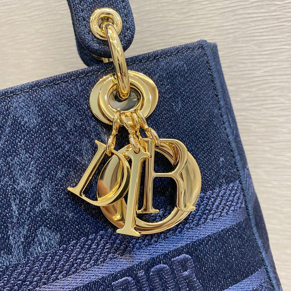 MEDIUM LADY D-LITE 24 BLUE MULTI COLOR EMBROIDERY