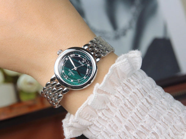 DEVILLE LADYMATIC 29MM STEEL BLUE DIAL