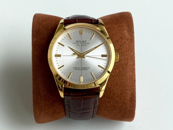 OYSTER PERPETUAL 41 STAINLESS STEEL LEATHER