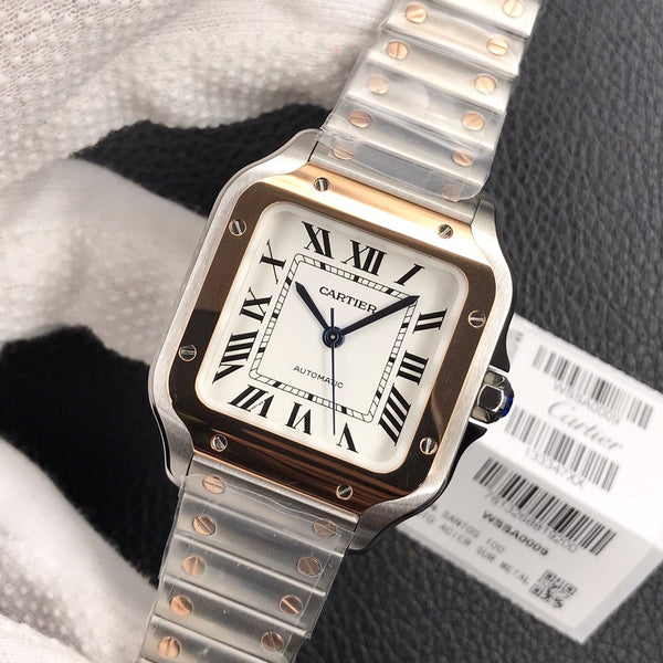 SANTOS LADY 35,1MM ACCIAIO ORO ROSA 