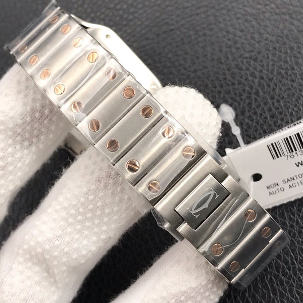 SANTOS LADY 35,1MM ACCIAIO ORO ROSA 