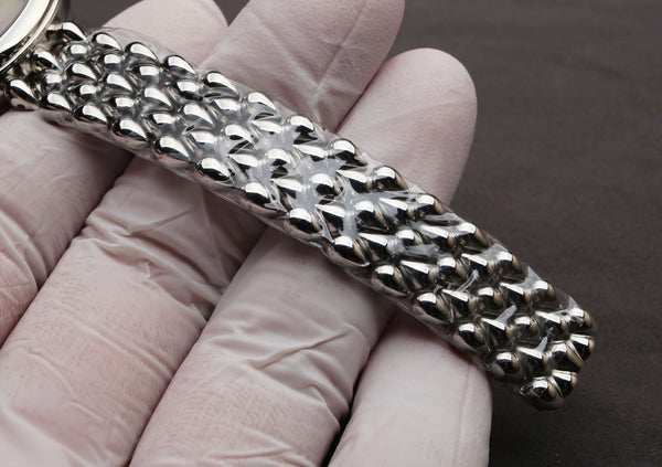 DEVILLE PRESTIGE 32MM STEEL DIAMOND BEZEL BLUE MOP DIAL