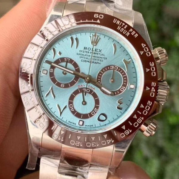 DAYTONA 116520 CUSTOM ICE BLUE CERAMIC ARABIC