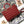 LARGE LADY BAG 32CM RED CANNAGE LAMBSKIN