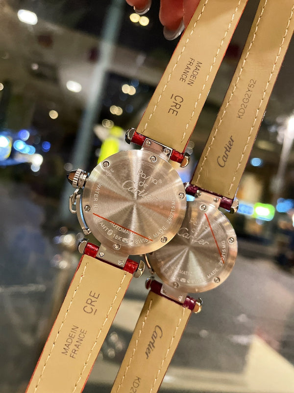 PASHA DE CARTIER QUARZO 35MM QUADRANTE ROSA 