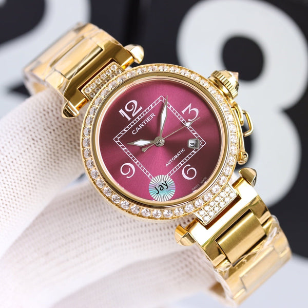 PASHA DE CARTIER 32MM AUTOMATICO CASSA IN ORO