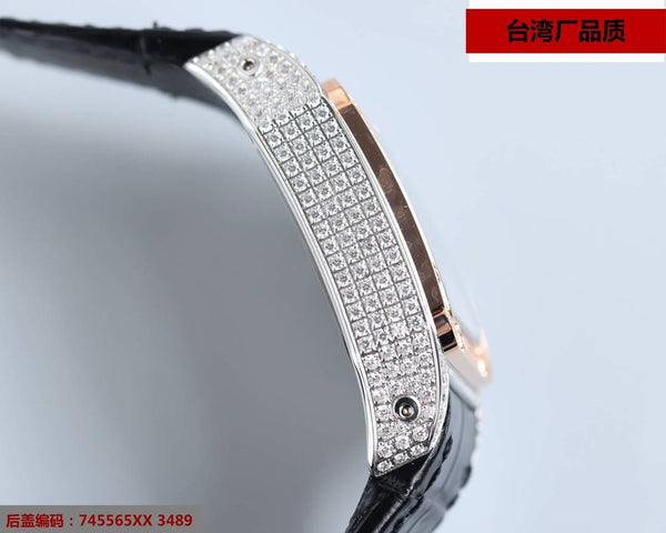SANTOS 100XL 42MM DIAMOND ROSE GOLD BEZEL